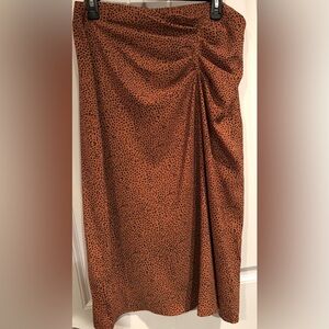 Nine West Brown and Black Animal Print Skirt